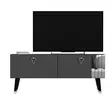 TV-taso Anthracite 120x30x50 cm - 100% Melamiinipinnoitettu Lastulevy, PVC-jalat 15 cm, Tyylikäs ja Kestävä - TV-tasot - 8683742102212 - 1