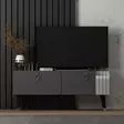 TV-taso Anthracite 120x30x50 cm - 100% Melamiinipinnoitettu Lastulevy, PVC-jalat 15 cm, Tyylikäs ja Kestävä - TV-tasot - 8683742102212 - 2