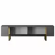 TV-taso Anthracite Gold - 100% Melamiinipinnoitettu Lastulevy, Metallijalat, 180x50x30 cm, Tyylikäs ja Kestävä - TV-tasot - 8684283557202 - 7
