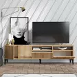 TV-taso, tammi, 180 cm leveä, kestävä, runsaasti säilytystilaa - TV-tasot - 8682870753662 - 4
