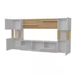 TV-taso, Valkoinen Tiikki, 100% Melamiinipinnoitettu Lastulevy, 18 mm, Leveys 160 cm, Korkeus 125 cm, Syvyys 31,5 cm - TV-tasot - 8681181980262 - 6