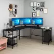 Työpöytä 180x76x60 cm, Musta, 100% Melamiinipinnoitettu Lastulevy, Kestävä ja Tyylikäs Opiskelupöytä - Työpöydät - 8684282258582 - 4