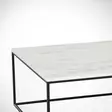 Tyylikäs ja Kestävä Valko-Musta sohvapöytä - 100% Melamiinipinnoitettu, Metallijalat, 75x43x75 cm, 1 Paketti - Sohvat - 8681875560022 - 4