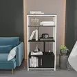 Tyylikäs ja Toiminnallinen Kirjahylly - Musta Valkoinen, 100% Melamiinipinnoitettu, 60x120x29,6 cm, Kestävä ja Tilava - Kirjahyllyt - 8683743959532 - 2