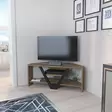 Tyylikäs TV-taso, 90x35x36,8 cm, 100% melamiinipinnoitettu, pähkinä-musta, kestävä ja tilava viihdekeskus - TV-tasot - 8683743121182 - 4