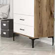 Vaatekaappi 80x47,5x201,4 cm, Pähkinä Valkoinen, 100% Melamiinipinnoitettu Lastulevy, 18 mm, 2 Pakettia - Vaatekaapit - 8684282088882 - 5