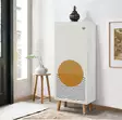 Valkoinen Kenkäkaappi - 100% Melamiinipinnoitettu Lastulevy, UV-suojattu, Koko: L50 x K135 x S38 cm, Useita Hyllyjä - Kenkäkaapit - 8684282305132 - 2
