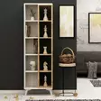 Valkoinen Kirjahylly - Moderni ja Tyylikäs Säilytysratkaisu, 100% Melamiinipinnoitettu, 18mm, 50x162x25cm, Muovijalat - Kirjahyllyt - 8681875078442 - 2