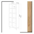 Valkoinen Kirjahylly - Moderni ja Tyylikäs Säilytysratkaisu, 100% Melamiinipinnoitettu, 18mm, 50x162x25cm, Muovijalat - Kirjahyllyt - 8681875078442 - 4