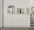Valkoinen Kirjahylly - Skandinaavinen Muotoilu, 100% Melamiinipinnoitettu, 120x33,6x19,5 cm, Seinään Kiinnitettävä - Kirjahyllyt - 8681181613382 - 3