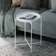 Valkoinen Metallinen sohvapöytä - Tyylikäs ja Kestävä Huonekalu, Leveys 46 cm, Korkeus 56 cm, Syvyys 46 cm - Sohvapöydät - 8684282461302 - 2
