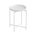 Valkoinen Metallinen sohvapöytä - Tyylikäs ja Kestävä Huonekalu, Leveys 46 cm, Korkeus 56 cm, Syvyys 46 cm - Sohvapöydät - 8684282461302 - 1