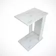 Valkoinen Musta Sivupöytä - 100% Melamiinipinnoitettu Lastulevy, 18mm Paksuus, 30x61x43cm, Yksi Paketti - Sivu- ja apupöydät - 8681875880632 - 6