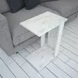 Valkoinen Musta Sivupöytä - 100% Melamiinipinnoitettu Lastulevy, 18mm Paksuus, 30x61x43cm, Yksi Paketti - Sivu- ja apupöydät - 8681875880632 - 5