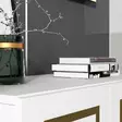 Valkokultainen Konsoli - 100% Melamiinipinnoitettu Lastulevy, 18mm Paksuus, 75x79x40cm, Yksipakettinen, Tyylikäs ja Kestävä - Lipastot ja senkit - 8683742835882 - 6
