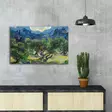 Van Gogh Monivärinen Seinäkoriste: 100% Mokkanahkakangas, 45x70 cm, 100% Puinen Kehys, 3 cm Paksuus - Taulut ja kehykset - 8681875399202 - 2