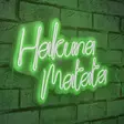 Vihreä Joustava Neon LED Valaisin - IP67 Vesitiivis - 47x29x2 cm - 12V DC - 40000h - Sisäänrakennettu Ripustusjärjestelmä - Valokoristeet ja valohahmot - 8682870655362 - 2