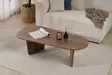 Walnut-sävyinen sohvapöytä - 100% melamiinipinnoitettu lastulevy, 130x65x40 cm, kestävä ja tyylikäs huonekalu - Sohvapöydät - 8684283887712 - 5