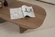 Walnut-sävyinen sohvapöytä - 100% melamiinipinnoitettu lastulevy, 130x65x40 cm, kestävä ja tyylikäs huonekalu - Sohvapöydät - 8684283887712 - 6