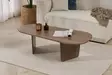 Walnut-sävyinen sohvapöytä - 100% melamiinipinnoitettu lastulevy, 130x65x40 cm, kestävä ja tyylikäs huonekalu - Sohvapöydät - 8684283887712 - 3