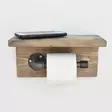 Walnut Black Spruce Wood Pipe Hook - 30x14x12 cm - 3 kg Kantavuus - Seinään Kiinnitettävä - Huonekalut - 8681875503142 - 5
