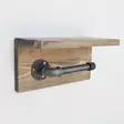 Walnut Black Spruce Wood Pipe Hook - 30x14x12 cm - 3 kg Kantavuus - Seinään Kiinnitettävä - Huonekalut - 8681875503142 - 4