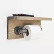 Walnut Black Spruce Wood Pipe Hook - 30x14x12 cm - 3 kg Kantavuus - Seinään Kiinnitettävä - Huonekalut - 8681875503142 - 1