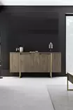 Walnut Gold Olohuoneen Kalustesetti - 100% Melamiinipinnoitettu - Metallijalat - Konsoli, TV-taso, Sohvapöytä - Huonekalut - 8684282178262 - 7