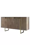 Walnut Gold Olohuoneen Kalustesetti - 100% Melamiinipinnoitettu - Metallijalat - Konsoli, TV-taso, Sohvapöytä - Huonekalut - 8684282178262 - 13