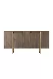 Walnut Gold Olohuoneen Kalustesetti - 100% Melamiinipinnoitettu - Metallijalat - Konsoli, TV-taso, Sohvapöytä - Huonekalut - 8684282178262 - 15