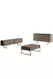 Walnut Gold Olohuoneen Kalustesetti - 100% Melamiinipinnoitettu - Metallijalat - Konsoli, TV-taso, Sohvapöytä - Huonekalut - 8684282178262 - 11