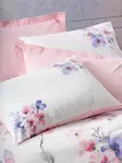 Yhden hengen pussilakanasetti Ranforce, pinkki valkoinen violetti, 160 x 220 cm, pehmeä, kestävä - Lakanat ja tyynyliinat - 8683342863612 - 3