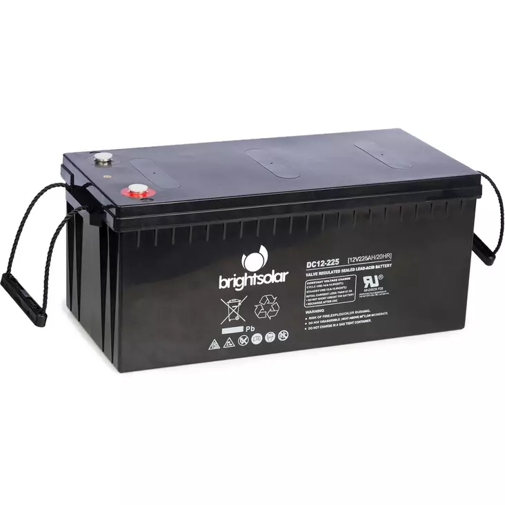 Akku Brightsolar DC12-225 AGM suljettu - Akut - 6438014197982 - 1