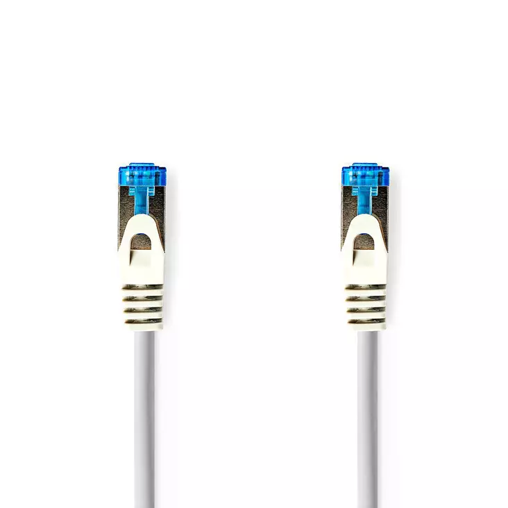 CAT6a verkkokaapeli | S/FTP | RJ45 uros | RJ45 uros | 0.50 m | Snagless | Pyöreä | LSZH | Harmaa | Kirjekuori - Tietokone ja verkko - 5412810325832 - 1
