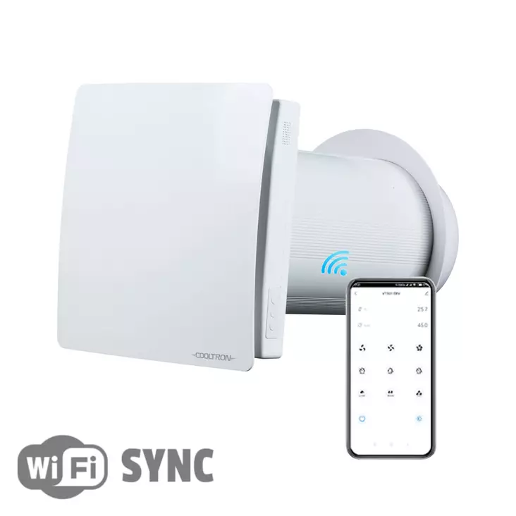 Cooltron Reco 60 SYNC WIFI ilmanvaihtokone lämmön talteenotolla - Tuulettimet ja ilmastointilaitteet - 6438014374222 - 1