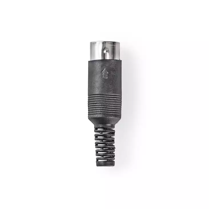 DIN-liitin | Suora | Uros | Niklattu | Kierrettävä | Kaapelin läpitulomitta: 6.0 mm | PVC | Musta | 25 kpl | Muovipussi - Audioliittimet ja plugit - 5412810300112 - 1