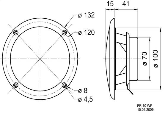 FR 10 WP - 4 Ohm (valkoinen) - Suolavedenkestävä 10 cm (4") täyden alueen ohjain - Kaiutinelementit ja tarvikkeet - 4007540021102 - 2