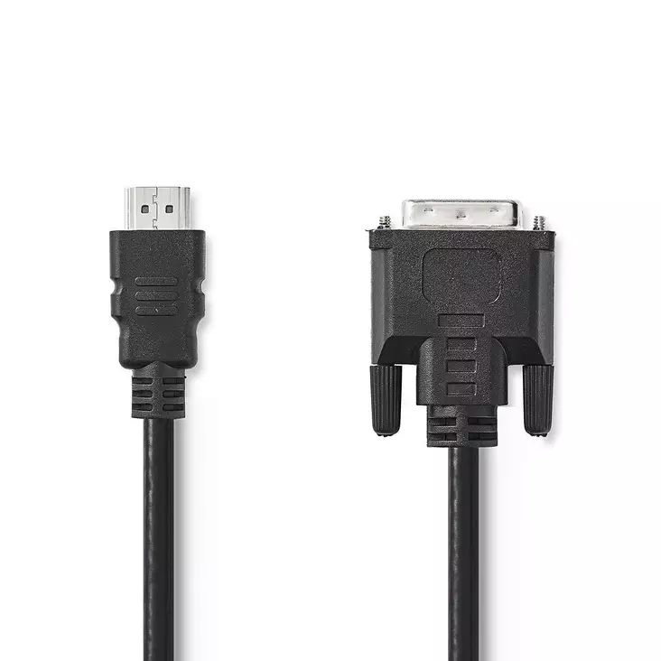 HDMI -kaapeli | HDMI liitin | DVI-D 24+1-Pin Uros | 1080p | Niklattu | 2.00 m | Suora | PVC | Musta | Laatikko - HDMI-kaapelit - 5412810288502 - 1