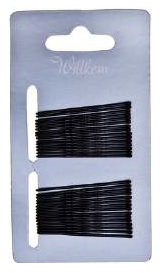 Hiuspinni musta 5 cm, Willkem - Shampoot ja hoitoaineet - 672-0038-22 - 1