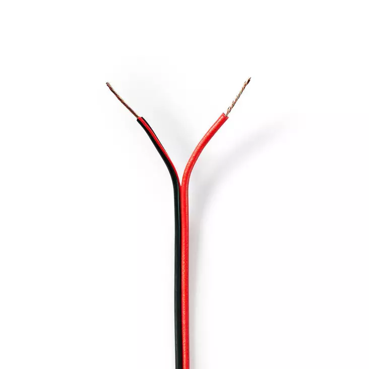 Kaiutinkaapeli | 2 x 0.50 mm² | CCA | 100 m | Pyöreä | PVC | Musta / Punainen | Kääre - Audiokaapelit - 5412810312382 - 1
