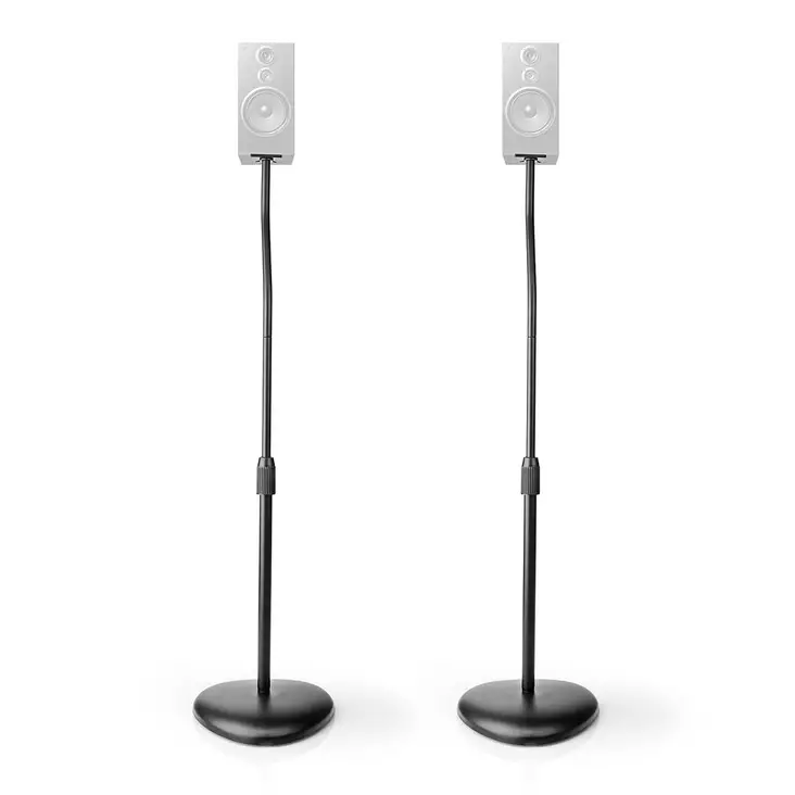 Kaiutinteline | Sopii käytettäväksi: Yleismalli | Lattia | 4.5 kg | Height Adjustable | ABS-Muovi / Teräs | Musta - Kaiutintelineet - 5412810333912 - 1