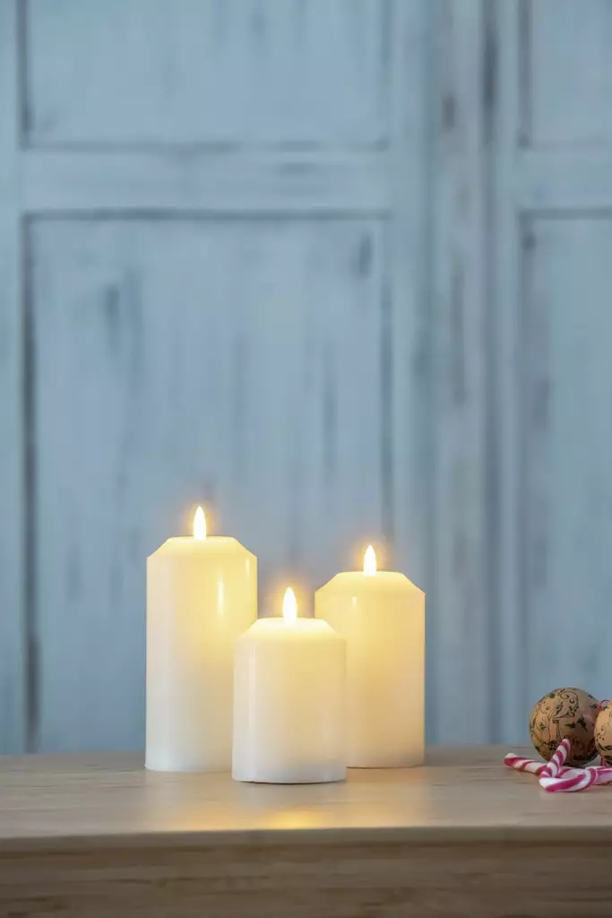 Koristekynttil=C3=A4 3-setti Nona Airam - Koristevalot - 6435200279712 - 1