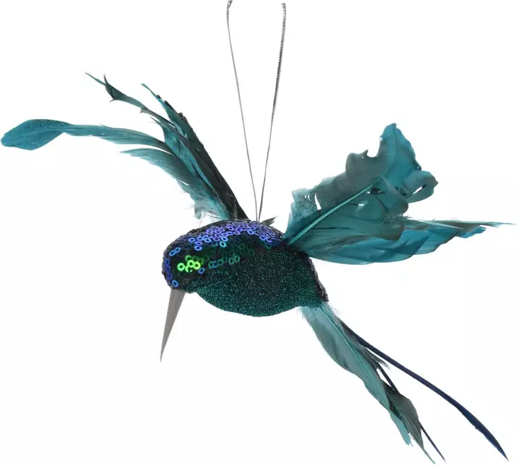 Koristelintu kolibri roikkuva 21 cm - Joulukoristeet ja -tekstiilit - 8719987892042 - 1