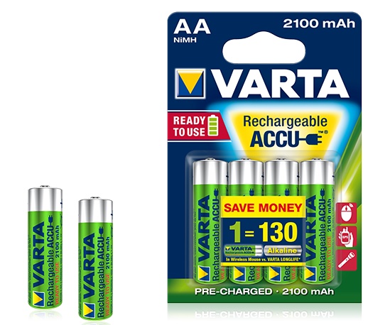 Ladattava NiMH AA 1.2 V 2100 mAh 4-Blisteri - Nedis tuotteet - 4008496550692 - 1