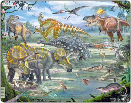 Larsen Dinosaurs Maxi palapeli - Palapelit - 7023852121412 - 1