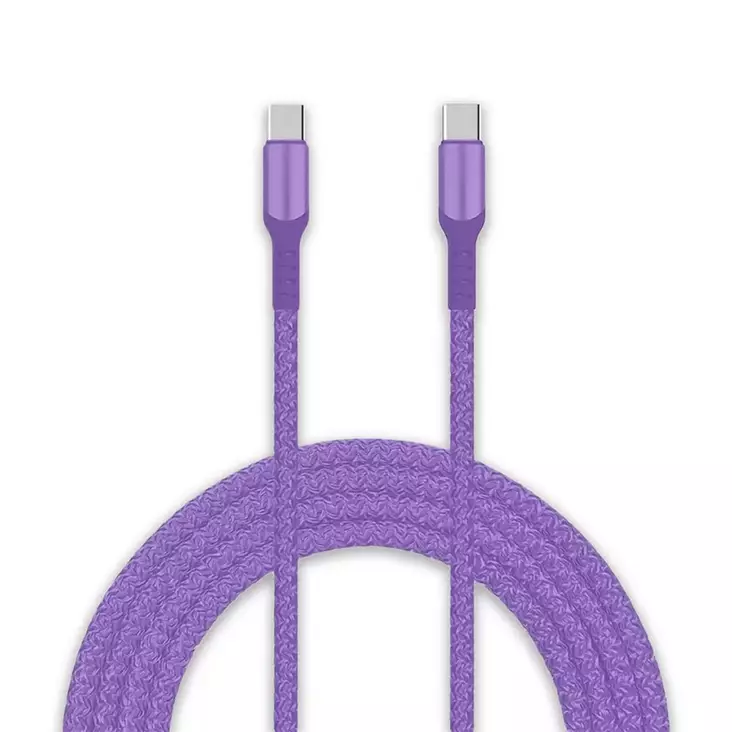 Latauskaapeli USB C-USB C lila 2m - USB-C -kaapelit - 6438151019932 - 1
