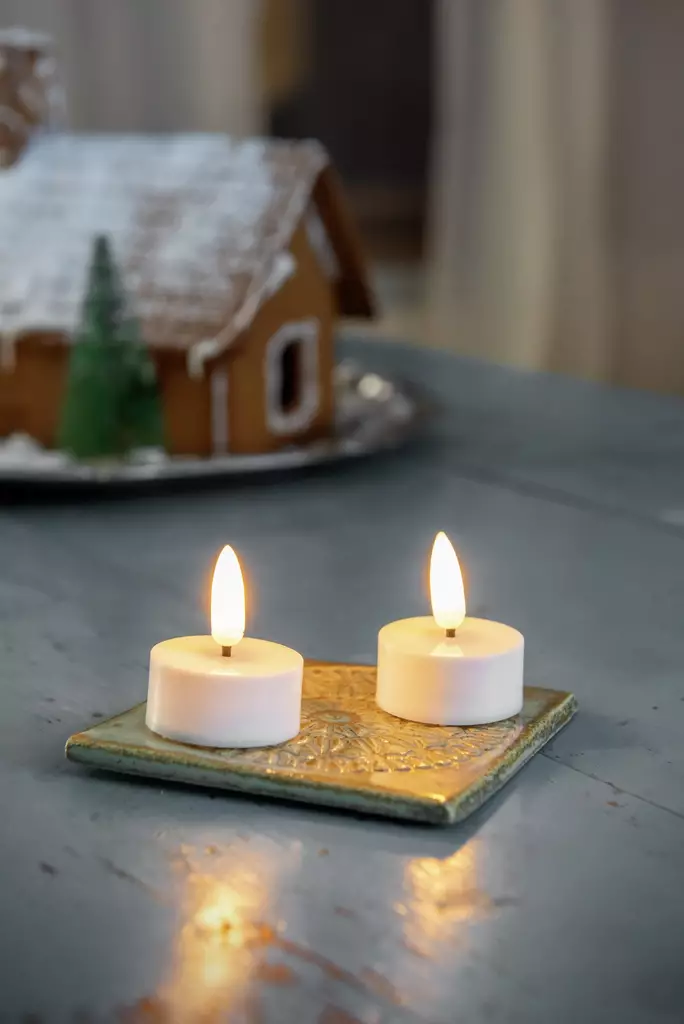 Led-minikynttil=C3=A4 Roosa nauha 4kpl pkt - Led-kynttilät ja lyhdyt - 6435200289032 - 1