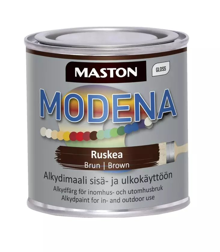 Maali Maston Modena ruskea 250ml - Metalli- ja kalustemaalit - 6412496048062 - 1