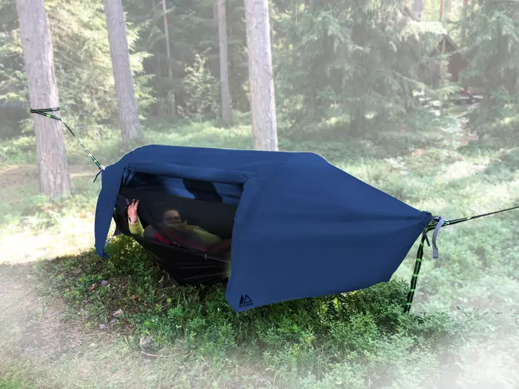 Riippumatto Rain Hammock Blueberry, Out-Zone - Teltat, laavut, riippumatot - 6438014303352 - 1