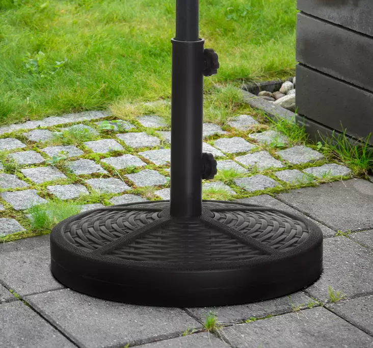 Aurinkovarjon jalka 12 kg rottinki-kuvio - Aurinkovarjot ja markiisit - 6410416042152 - 1